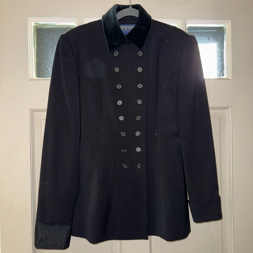 Vintage Ralph Lauren Black Double-Breasted Pea Coat
